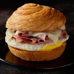 Where to Get the Best Fast Food Breakfast | Starbucks Slow-Roasted Ham & Swiss Breakfast Sandwich | FastFoodMenuPrices.com