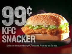 Which Fast Food Chain Gives You the Most Bang for Your Buck | KFC Snacker | Fast Food Menu Prices.com