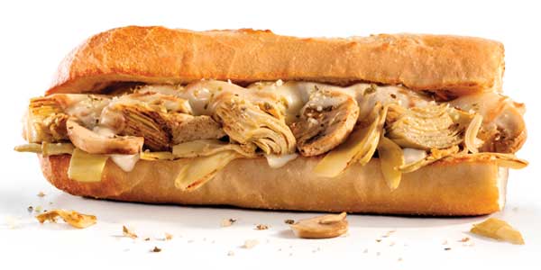 Choosing the Healthiest Food at the Penn Station Menu | Grilled Artichoke Sandwich | FastFoodMenuPrices.com