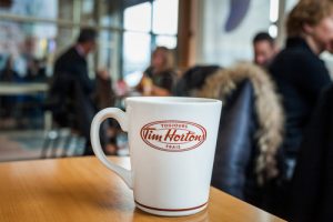 Tim Hortons is one of the fast food restaurants open on Thanksgiving in 2019
