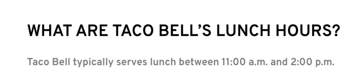 Curious about Taco Bell's lunch? Find out what time does Taco Bell serve lunch.
