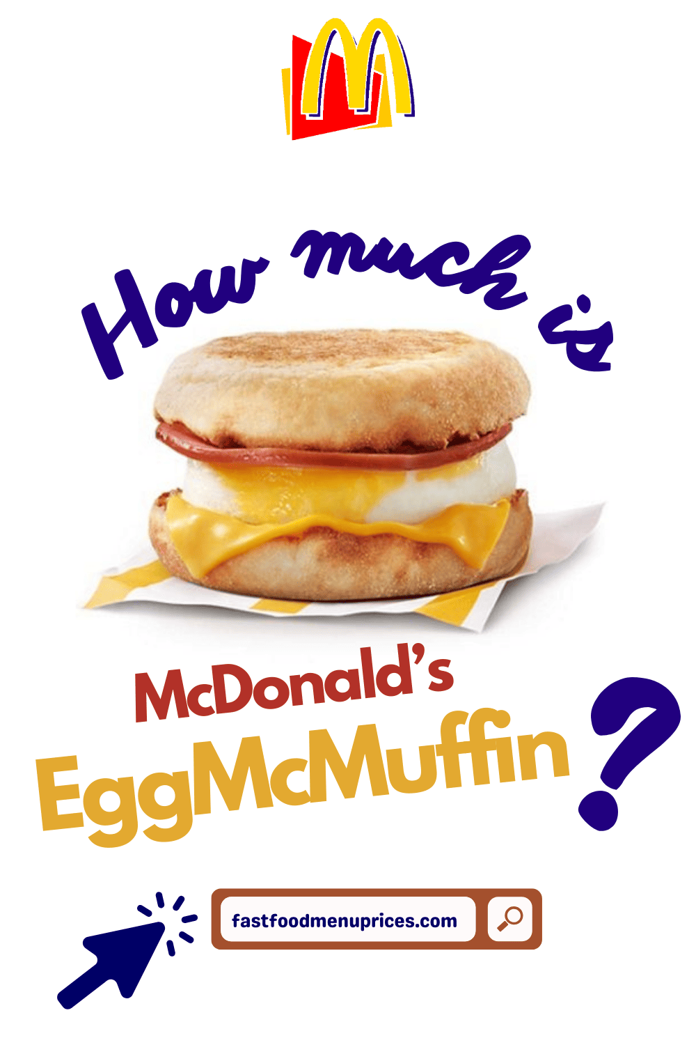 How much is McDonald's Egg McMuffin from their breakfast menu?
