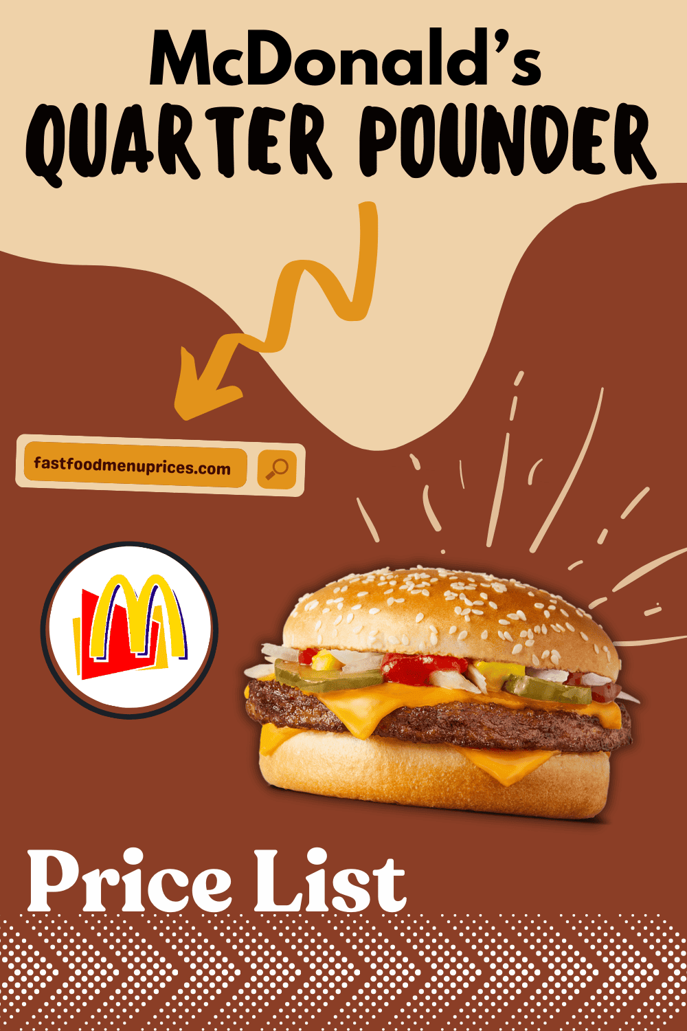 McDonald's quarter pounder price list and secret menu options.